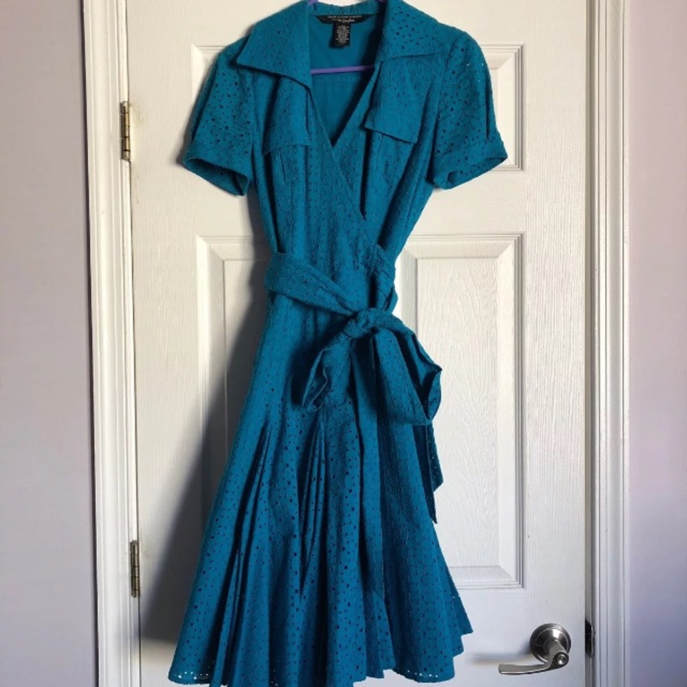 DVF Teal Blue Dress